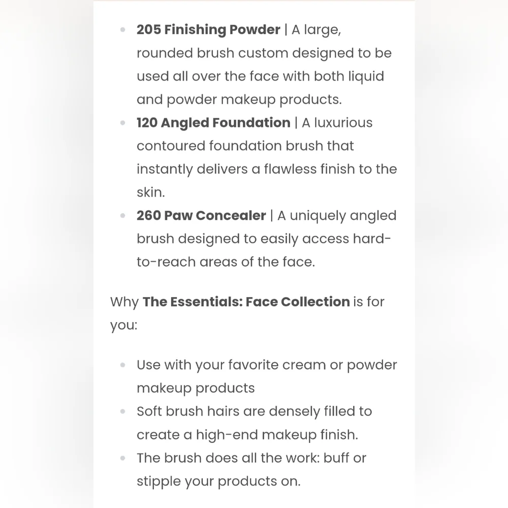 5/75$ HALF CAKED The Essentials: Face Collection 3 Piece Brush - Picture 4 of 14
